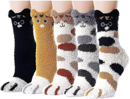 10 Paires De Chaussettes Pour Femmes Colorées À L'intérieur Animal Slipper Chaussettes (Multicolore 4) Szrh A-F