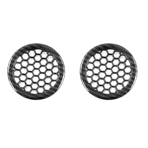 2pcs Intérieur De Voiture Garniture De Haut-Parleur Couvre Couleur Fibre De Carbone Pour Édition Dolphin