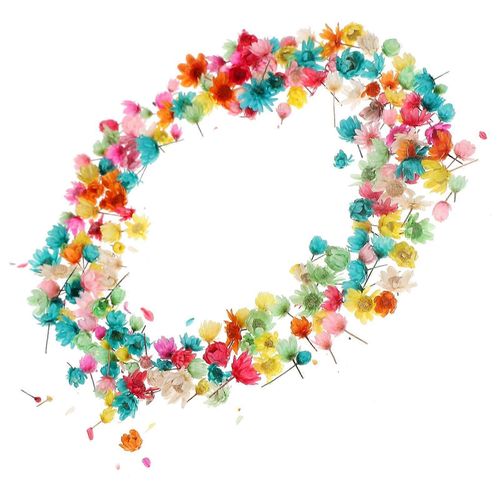 fleurs séchées petite tête d'étoile bricolage colle en cristal sans poteau boule de verre remplissage couleur rose décorer sec pour faire de la résine
