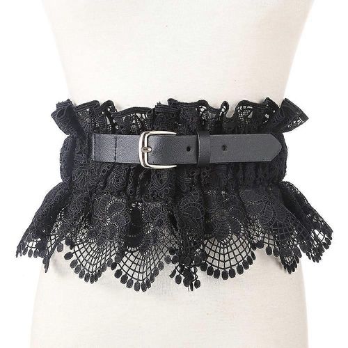 Femmes Corset Noir Sexy Dentelle Ceinture Sous Buste Taille Bandage Bustier Corps Minceur Larges Ceintures Élastique Ceinture