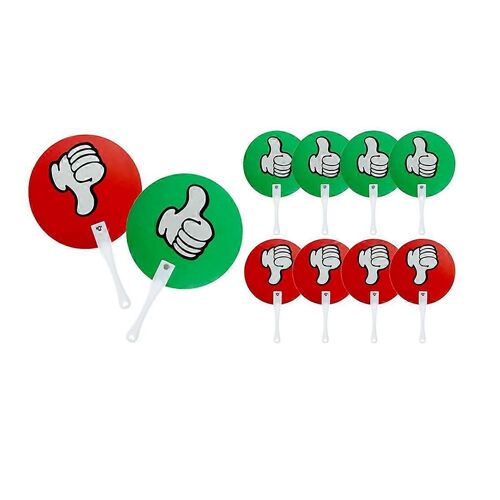 Lot De 10 Palettes De Vote Pour Salle De Classe Avec Pouce Vers Le Bas,Fournitures Pour Petits Groupes,Fournitures Pour Enseignants