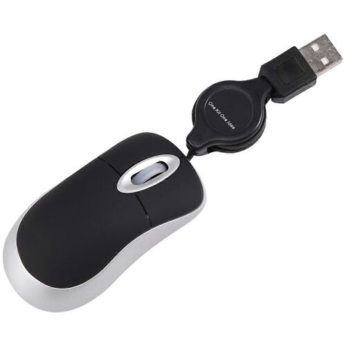 Câble de souris filaire USB minuscule petite souris pour Windows 98 (noir)