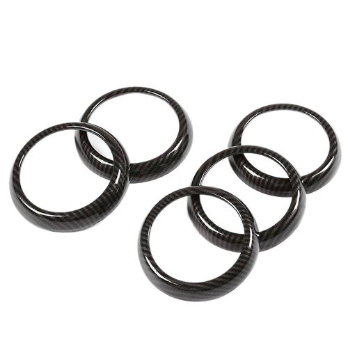 5pcs Fibre De Carbone Air Air Sortie Sortie Autocollant Pour Benz A B Cla Gla
