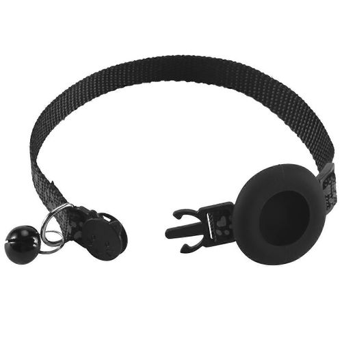 Collier Pour Chat,Pour Apple Air Tag Collier Pour Chat,En 3/8 Pouce De Largeur Noir