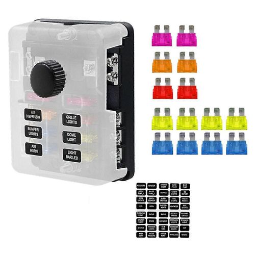 Porte-fusible à lame 6 voies et indicateur d'avertissement