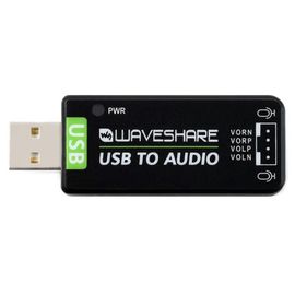 Carte son USB Waveshare,module audio USB,sans pilote