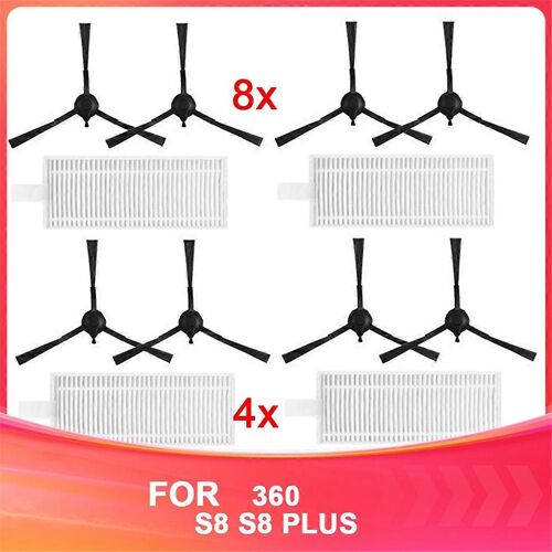 Convient pour Qihoo 360 Robot Aspirateur S8 S8 PLUS Filtres Kit de Brosse Latérale Consommables de Remplacement