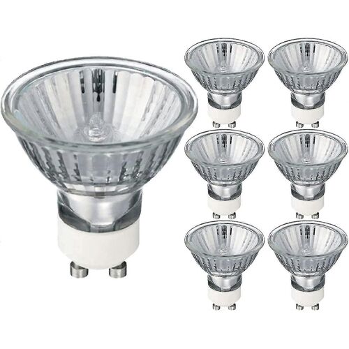 Gu10 Halogen Spotlight Ampoules 35w 220-240v 2700k Blanc Chaud Dimmable Pack De 6 [Classe Énergétique G]