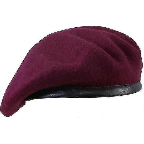 Hommes Armée Combat Militaire Béret Casquette Chapeau Couleur Marron Rouge Para Para Para - Laine Xs - Xl