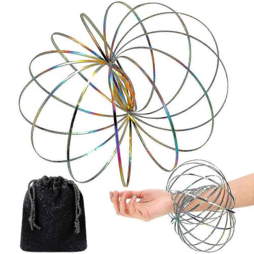 Flow Rings Jouets 3d Bras Printemps Magique Flow Ring Acier inoxydable Multi sensoriel Éducatif Et Interactif Printemps Jouet