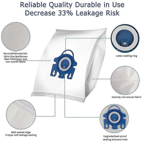 Pour le type Gn Deluxe Aspirateur synthétique & Filtres S2 S5 S8 C1 C3 Aspirateur Hepa Sacs à poussière avec fil