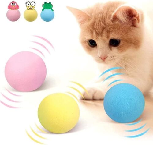 Boules D'herbe À Chat Pour Chats,3pcs Jouets Interactifs Pour Chats Avec Gâchette Intelligente,Jouet De Balle De Chat,Balle Grinçante,Rea