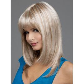 Perruque Pour Femmes,Cheveux Courts Et Raides,Bicolores De Couleur Mélangée 