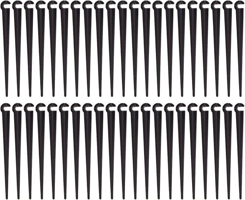 Tuyau d'irrigation Support Stakes Support Tube Stake Outil de jardinage d'irrigation goutte à goutte en plastique,paquet de 100