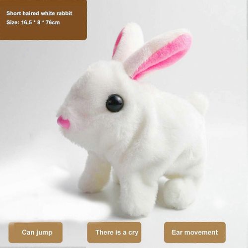 Jouets de lapin interactifs éducatifs Les lapins peuvent marcher et parler,Peluche de Pâques Peluche Lapin