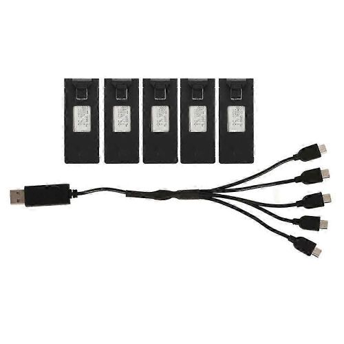 Accessoires de drone 5pcs Batterie au lithium de drone 3.7v 1800mah Accessoires de modèle d'avion télécommandé