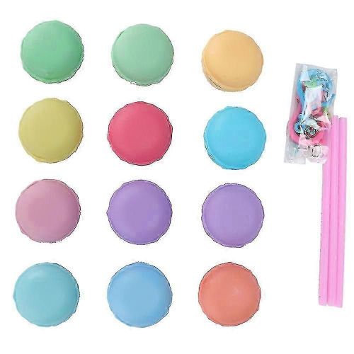 2024 12pcs Macaron Cristal Slime DIY Squishy Bulles Anti-stress Enfants Jouet
