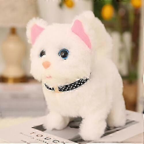 Jouet électronique pour chat de compagnie Walking Meow Peluche Chat Jouet en peluche Cadeau d'anniversaire pour enfants