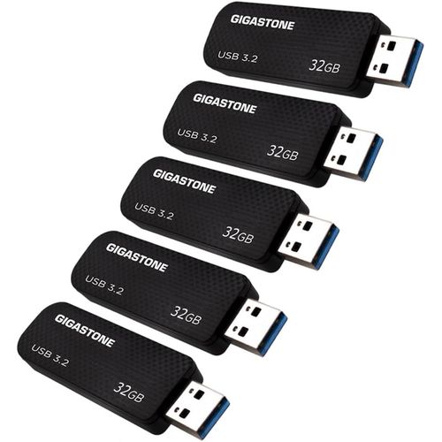 SUBZONAL-Lot de 5 Clé USB 32 Go, Z30 Série avec Haute Vitesse, Performance Fiable, USB 3.0 Rétractable pour PC Ordinateur Mac, Flash Drive Stockage Mémoire Imperméable et Robuste sans Capuchon - Noir