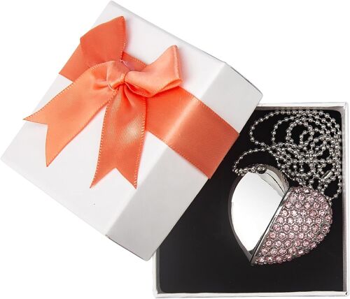 Clé USB 64Go en Forme de Coeur avec Boîte, Clé USB Personnalisée Cadeau Romantique pour Femme Enfants Ami(C?ur Rose avec Boîte, 64Go)