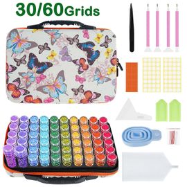 60 Girds Diamant Peinture Boîte De Rangement Multifonctionnel Bricolage Perles Organisateur Portable Nail Art Strass Outils Conteneurs De Stockage