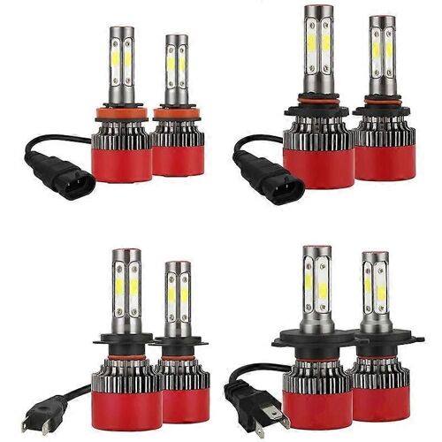Kits De Phares À Led 4 Côtés 2800w 200000lm Ampoules 6000k Ampoules De Phares À Led De Voiture Phares À Led Automatiques Accessoires De Voiture