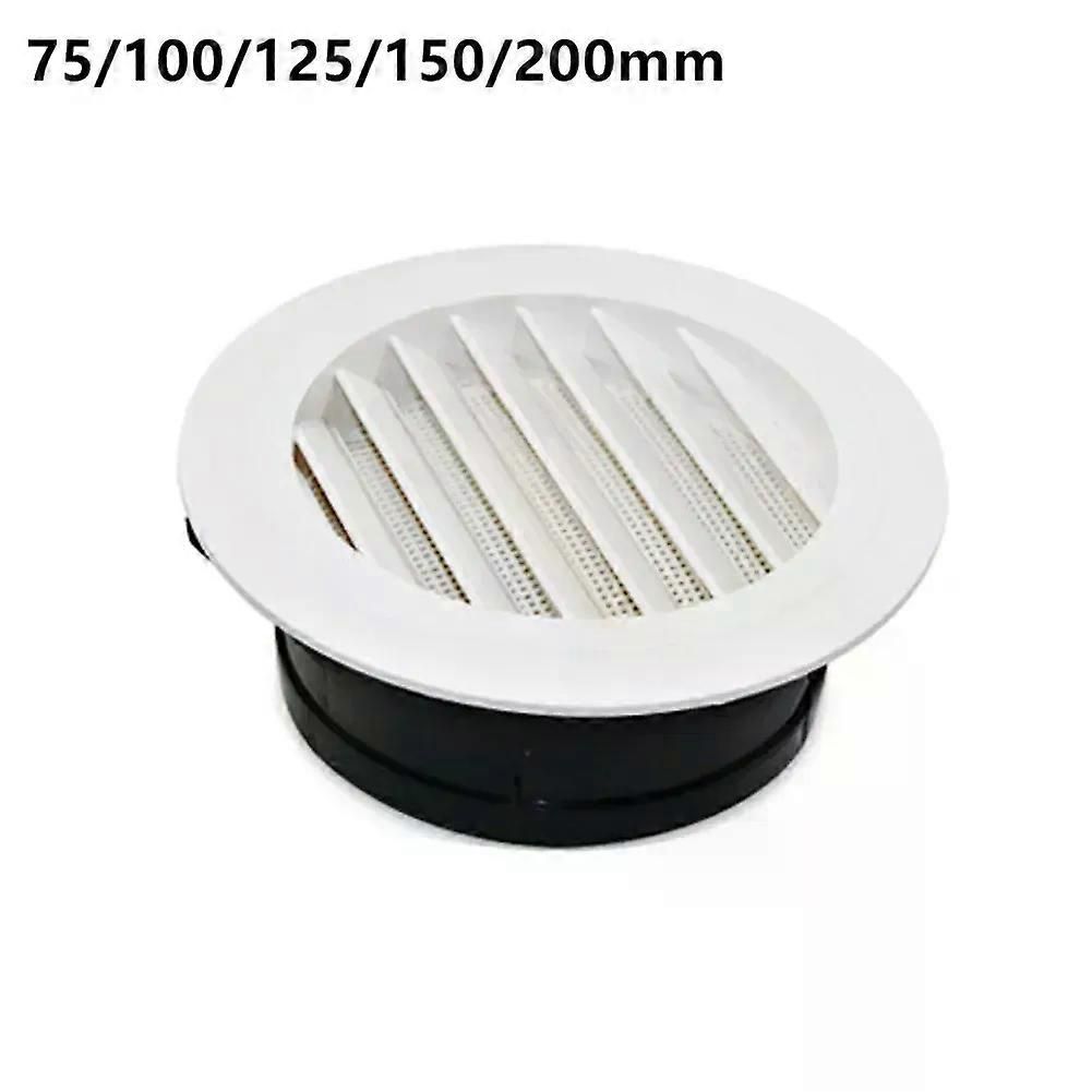 Grille De Ventilation Ronde à Lamelles, Couvercle De Tuyau Hotte De Conduit De Grille Plate 304 Acier Inoxydable Diamètre 125mm Coupe-vent Anti-insectes Pour Cuisine Salle De Bain