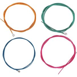 Chenquansarl-Cordes De Basse Électrique 4pcs / Jeu De Cordes Colorées En Métal Accessoires Pour Basse Électrique 4 Cordes