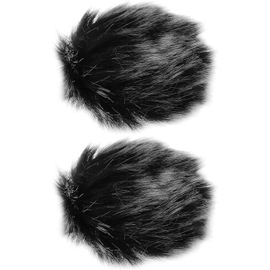 ChenQuanSarl-2Pcs Bonnette Anti-Vent Pour Microphone Couvercle De Filtres Anti-Pop Compatible Avec Tascam X6 X8 (Laine À Picots Noir Et Blanc)