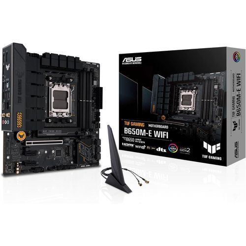 ChenQuanSarl-Tuf Gaming B650M-E Wifi ¿ Carte Mère Gaming Amd Ryzen Am5 Micro-Atx (Ddr5, 8+2 Phases D'Alimentation, Pcie 5.0, M.2, Wifi 6, Aura Sync Rgb)