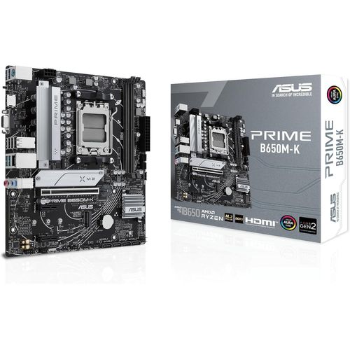 ChenQuanSarl-Prime B650M-K ¿ Carte Mère Amd Ryzen Am5 B650 Micro-Atx (Ddr5, Pcie 5.0 M.2 Support, 2.5Gb Ethernet, Hdmi, Vga, Usb 3.2 Gen 2 Arrière, Usb 3.2 Gen 1 Type-C Avant, Aura Sync Rgb)