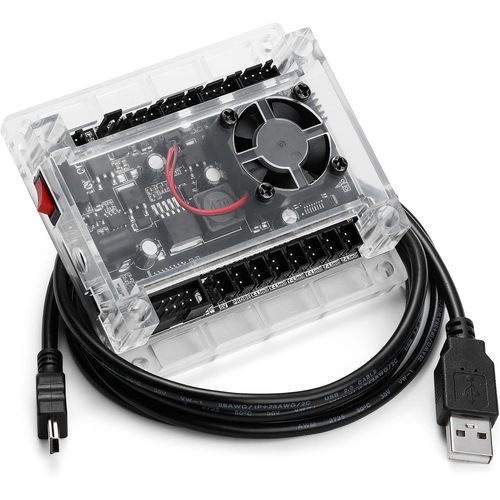 ASFASFq-SainSmart Genmitsu Carte Contrôleur de Machine à Router CNC avec Boîtier en ABS pour CNC 1810-PRO/3018/3018-PRO