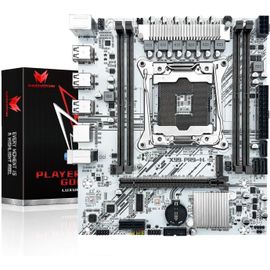 X99 Lga 2011-3 Carte Mère Micro Atx Server Carte Mère Pour Intel E5 V3 V4 Et Core I7 Series,Ddr4 Max 128 Go,Nvme/Ngff M.2,Pcie X16,Gigabit Lan (X99 Pr9-H1 Blanc)
