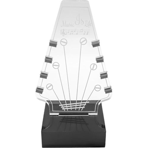 Chenquansarl-Porte Médiator De Guitare Lumineux Support De Médiator Avec 3 Couleurs D'éclairage Forme De Tête De Guitare Accessoires De Plectre Pour Basse Pour Stockage Et Affichage De Médiators