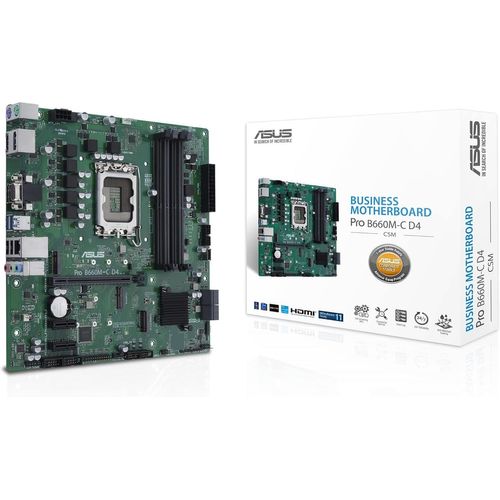 Pro B660M-C D4-Csm ¿ Carte Mère Intel B660 Lga 1700 Micro Atx(Ddr4 5000Mhz,M.2,Hdmi,D-Sub,2XDisplayport,Usb 3.2 Gen 1,Control Center)