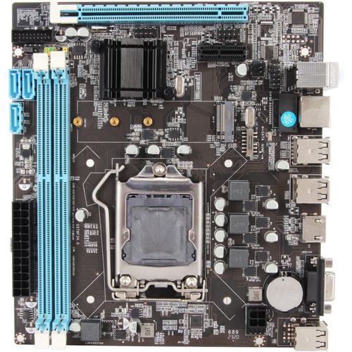 H61 Lga 1155 Carte Mère De Bureau Micro Atx Carte Mère De Jeu Core I3,I5,I7 Pentium Celeron,Double Canal Ddr3 Hdmi Vga 1000M Lan,Sata 2.0,Usb,M.2 Nvme Ngff