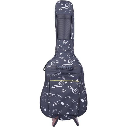 Étui De Guitare En Tissu Oxford Et Entièrement Rembourré, Avec Bretelles De Sac À Dos Music Notes Pattern