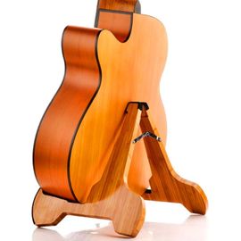 Chenquansarl-N/D Support De Guitare En Bambou Véritable Avec Cadre En A, Pliable, Universel, Avec Protection En Cuir Souple, Antidérapant, Portable, Pour Guitare Acoustique, Classique, Électrique, Ba