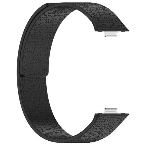 Bracelet Magnétique Souple En Silicone Texturé Pour Huawei Fit 4, Fit 4 Pro Et Fit 3 Le Noir