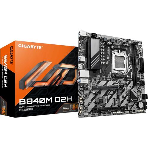 ChenQuanSarl-B840M D2H Carte Mère - Processeurs Amd Ryzen 9000, Vrm 5+2+2 Phases, Jusqu'À 7600 Mhz Ddr5, 1Xpcie 4.0 + 1Xpcie 3.0 M.2, Lan 2.5Gbe, Usb 3.2 Gen 1