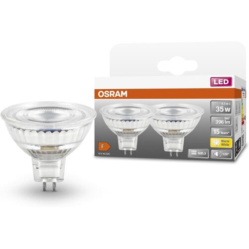 Kal-Spot Led Mr16 Gl 35 Lampe De Reflecteur Le Modificative Nidedervolt, Socket Gu53, Double Pack, 4,3w, 396lm, 2700k, Lumière Blanche Chaude, Longue Durée De Vie, Pas De Temps D'échauffement