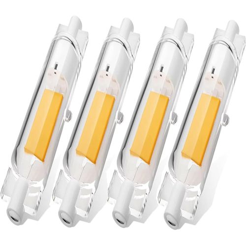 Ampoule R7s Led 118mm Dimmable,Ampoules Led 118mm 30w Équivalent Ampoule Halogène J118 300w,Blanc Chaud 3000k,3000lm Pas De Scintillement,Éclairage À Faisceau 360 °,Ac 220-240v,Lot De 2