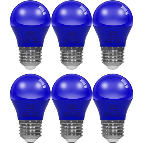 Ampoule Led Couleur E27, 5w Équivalent Incandescence 40w, G45 Mini Globe Ampoule Écoénergétique Colorée, Violet Rose Jaune Vert Rouge Bleu, Pour Mariages, Halloween, Noël, Lot De 6