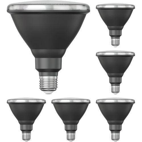 Ampoule Led E27, Par30 Cou Court, Blanc Chaud (2700 K), 12,9 W, 994lm, 42°, Miroir Réflecteur (Argent)