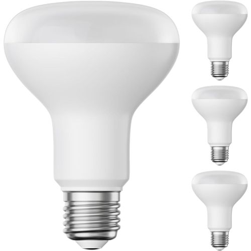Ampoule Led E27, Par30 Cou Court, Blanc Chaud (2700 K), 12,9 W, 994lm, 42°, Miroir Réflecteur (Argent)