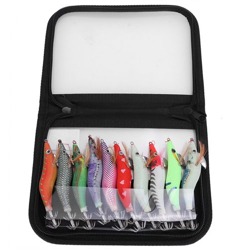 10 PièCes De Poisson Artificiel En Forme De Crevette Leurre AppâT De PêChe Avec BoîTe (Type 2.5)