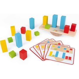 Chenquansarl-Essentiel - Les Poids - Jeu Educatif Premier Âge En Bois - Apprentis Notions D'equilibre - Peinture À L'eau - Dès 3 Ans, J05063