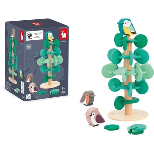 ChenQuanSarl-Arbre À Assembler 30 Cm - 37 Pièces + 3 O aux - Jeu D'Éveil - Dextérité, Logique Et Concentration - Jouet En Bois Fsc - Partenariat Wwf - Dès 3 Ans, J08646