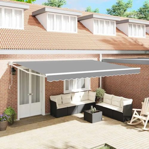 Auvent Blanc 4 × 3 M Métal