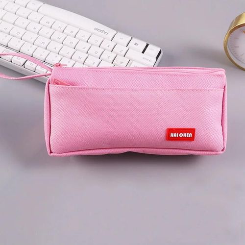 Trousse Scolaire Kawaii Fille Ecole Pencil Case Fournitures Scolaires Garcon Affaire Sac Fourniture Cartable Enfant A Crayon Cute College Coque Grande Rangement Bureau De Couleur B.Pink.